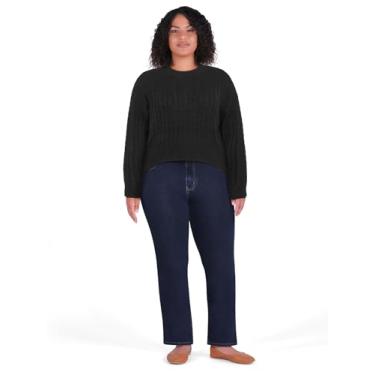 Imagem de City Chic Suéter feminino plus size - Shelby, Preto, 48
