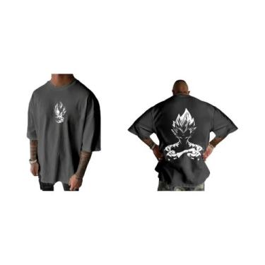 Imagem de Camiseta Masculina Dragon Ball Vegeta Anime Verão Manga Curta Tendênci