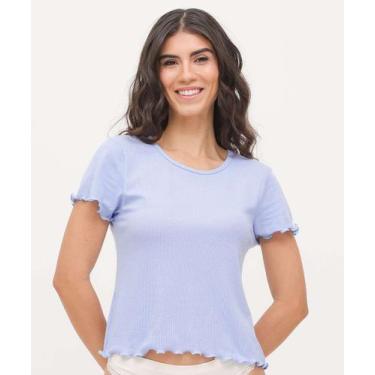 Imagem de Blusa Pijama Feminino Avulso Marisa-25223, Azul, P