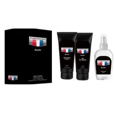 Imagem de Kit Camaro Black Body Splash + Shampoo + Gel Pós-Masculino