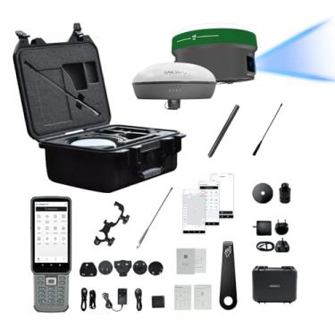 Imagem de Sistema de pesquisa SMA60AR Visual RTK CNSS e estação base SMA20 Pro | Câmera dupla para realidade aumentada e medição de imagem, tela OLED, inclinação de 60°, IP68, 4G UHF WiFi Bluetooth, distância