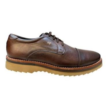 Imagem de Sapato Masculino Social Rafarillo Casual Ultraconforto Couro Calce Fácil 2905-00T Marrom-Masculino