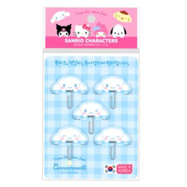 Imagem de Marcador de página e clipe oficialmente licenciado da Kitty & Friends - Conjunto de 5 (escolha seu personagem) (CinnamorollFace)