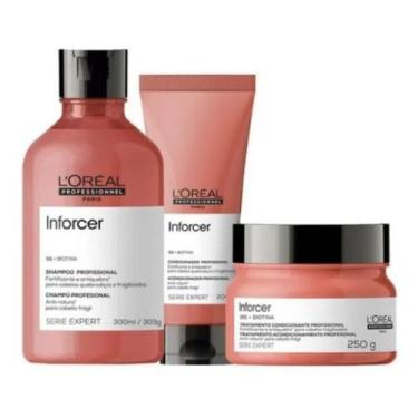 Imagem de Loréal Kit Inforcer Shampoo 300ml+ Cond 200ml+ Máscara 250g - Loréal P