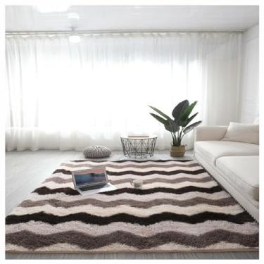 Imagem de SPXMQSS Tapete para quarto, tapetes ultra macios para sala de estar com forro antiderrapante tapetes laváveis, tapete peludo para quarto, sala de estar, quarto, dormitório, quarto de crianças