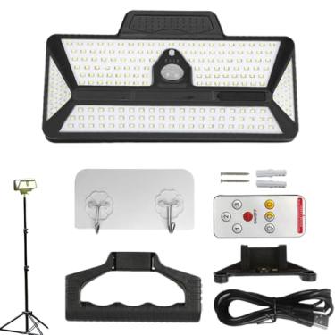 Imagem de Luzes Solares Exteriores,Lâmpada Impermeável IP44 | Luzes de Jardim Solares Com 208 LED e 3 Modos de Cor - Para Casa Estacionamento Entrada Pátio Rua Dias Chuvosos