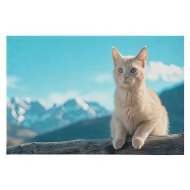 Imagem de CEBUGI Tapete de área 60 x 90 cm, macio, lavável, antiderrapante, com suporte de borracha, para sala de estar, quarto, decoração de casa