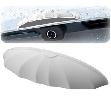 Imagem de Capa antichuva para câmera de visão traseira de carro, capa de proteção de silicone para câmeras de ré de carro, adesivo protetor de modificação de instalação não destrutiva para todos os tipos de