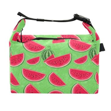 Imagem de STAYTOP Lancheira melancia com fivela de alça, lancheira isolada para meninos e meninas, lancheira térmica para trabalho escolar