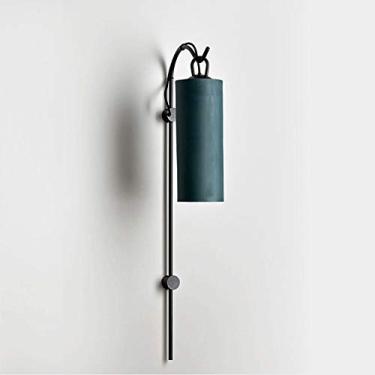 Imagem de Luminária de parede LED moderna para ambientes internos, como sala de estar, com cúpula de tecido, ideal para quarto, corredor, escada e varanda. Disponível em duas temperaturas de cor (verd