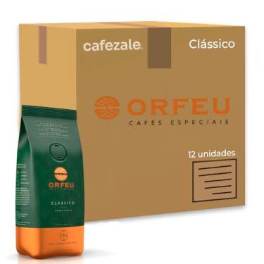 Imagem de Café em Grãos Premium Orfeu Clássico Kit 12 Pacotes de 250g