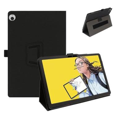 Imagem de Capa para tablet Wacom MovinkPad 11 de 11 polegadas, capa de couro PU à prova de choque com alça de mão, suporte duplo, compatível com tablet Android MovinkPad 11 de 11 polegadas (preto)