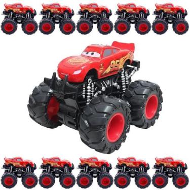 Imagem de 10 Mini Carrinhos Carros Relâmpago Mcqueen Big Foot 9cm Atacado Lojist