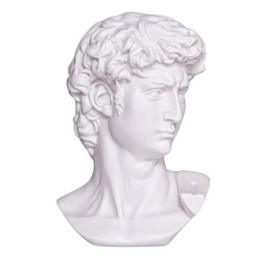Imagem de danila-souvenirs Michelangelo David Estátua Cabeça Clássica Romana Grega Mármore Busto Escultura 6" (15 cm), 1,7 lbs (770 g)