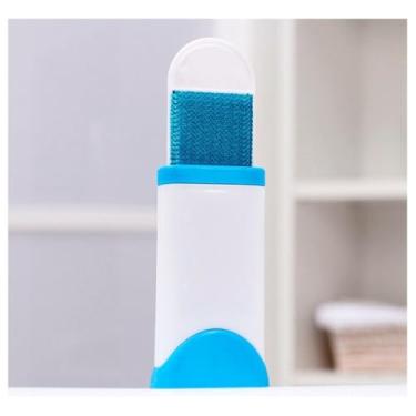 Imagem de Escova Mágica Removedora Pelos Tira Pelos Pet Cama Sofá Roupa - Autolimpante Reutilizável Dupla Face Gato Cachorro