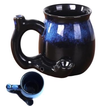 Imagem de Caneca de viagem - 380 ml resistente ao calor com alça ergonômica | Caneca de cerâmica para suco - para leite quente frio água gelada suco latte coquetel namorada esposa mãe