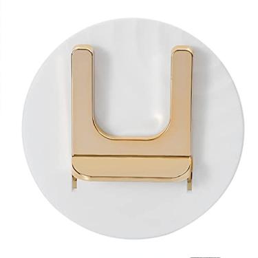 Imagem de Suporte de Secador Cabelo para Parede com Adesivo Plegável Sem Perfuração Econômico Espaço ABS Lar Barbearia Salão Belez