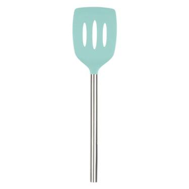 Imagem de Espátula de silicone com fenda - azul-claro