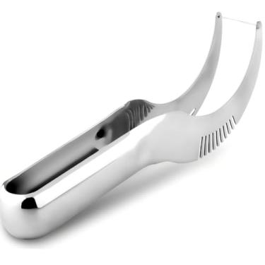 Imagem de Cortador Fatiador Pegador De Melancia Melão Frutas Aço Inox