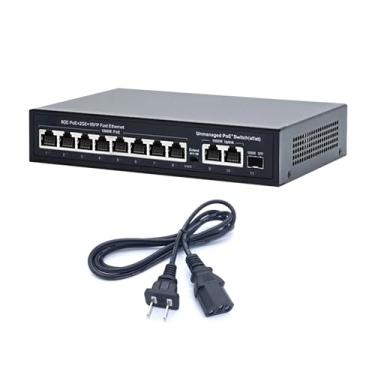 Imagem de Interruptor POE Gigabit de 10 portas, 2 Gigabit Uplink, IEEE802.3af/at, extensão até 250 metros