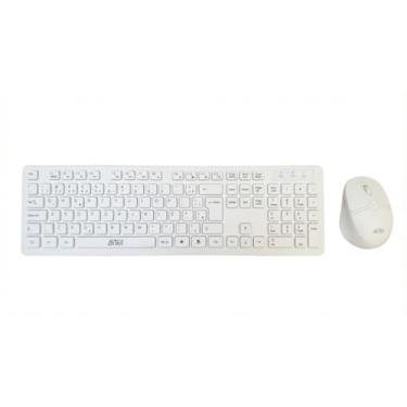 Imagem de Kit Teclado e Mouse Macio Sem Fio Silencioso ABNT2 Escritório 2.4 ghz (BRANCO)