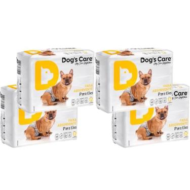 Imagem de Kit Fralda Higiênica Descartável Dog's Care Para Cachorro Macho M 48 unidades