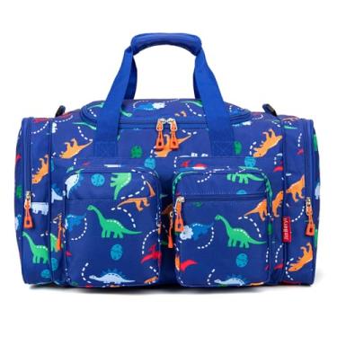 Imagem de JinBeryl Bolsa infantil para meninos ou meninas, adequada para viagens, fim de semana ou pernoite, comprimento de 48 cm, Azul, 19-Inch-Length, Bolsa de viagem infantil