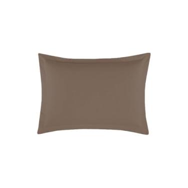 Imagem de Jogo de Lençol 3 Pçs Casal Padrão Dia a Dia Simples Liso Percal 180 Fios com Elástico Marrom