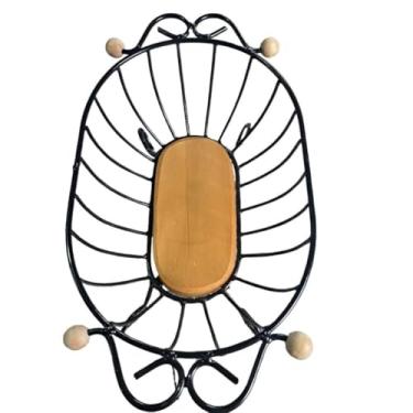 Imagem de Fruteira Oval de Bancada Artesanal em Ferro e Madeira – Rústica, Resistente e Decorativa