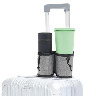 Imagem de Bolsa para Bebidas de Viagem Bagagem Suporte Copo Caddy Café com Mochila Ajusta Todos os Cabos Mala Sua Mão