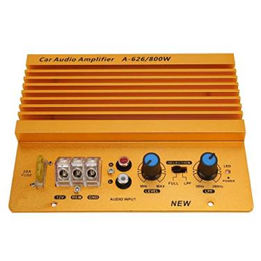 Imagem de KIMISS Amplificador de Alta Potência para Carro 12V 800W - Amplificador Estéreo de Dissipação de Calor para Veículos, Som Dinâmico, Fácil Instalação, Ideal para Woofers de 8 a 12 Polegadas, Placa