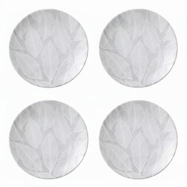 Imagem de Kit Jogo 4 Pratos Sobremesa Tramontina Arbo Porcelana 19 cm