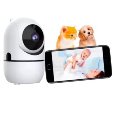 Imagem de Camera Ip Wifi Giratória 1080p Estilo Babá Eletrônica Com Visão Noturna e Alerta De Movimento Microfone Infravermelho Sem Fio com App Câmera Panorâmica Detecção de Movimento - Premium