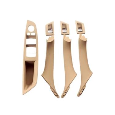 Imagem de Conjunto de apoio de braço para porta interior do carro, compatível com BMW Série 5 F10 F11 523i 525i 528i 530i(Beige)