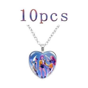 Imagem de Colar De Coração Rumi Zoey Mira KPop Demon Hunters, Pingente De Joia E