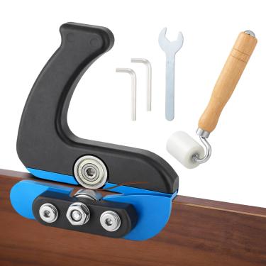 Imagem de Lanties Rolamentos duplos de compensação com rolo de costura para acabamento de precisão e aderência ergonômica, ferramenta manual de alisamento de papel de parede para revestimento laminado