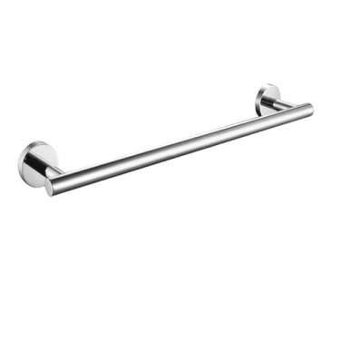 Imagem de Espelho brilhante conjunto de ferragens de banheiro barra de toalha redonda suporte de papel higiênico anel de toalha gancho de roupão de aço inoxidável faça você mesmo, kit de 4 peças 50 cm, como