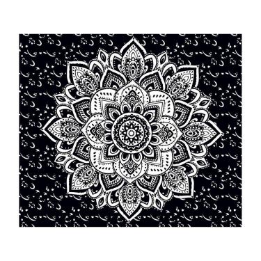 Imagem de Microtecido de parede de flores de mandala de tapeçaria 150x130cm