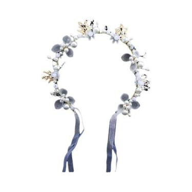 Imagem de 1 peça de linda princesa pérola flor guirlanda bandana casamento noiva