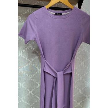 Imagem de Vestido Canelado Noah Feminino Lamour, M, Roxo claro