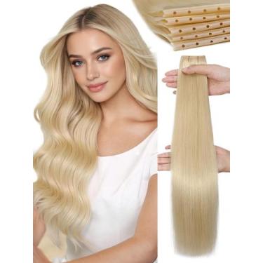 Imagem de Extensão de cabelo WIGNEE 18" Blonde, 5 peças, 100 g, microesferas sem