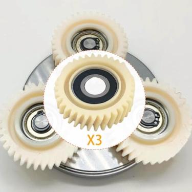 Imagem de UGPLM Conjunto de 3 Engrenagens para Motor de Bicicleta Elétrica com 35 Dentes, Fácil Instalação, 47,5 x 13 mm, Peças de Reparo, Peças para Motor de Cubo, Rolamento de 10 Mm