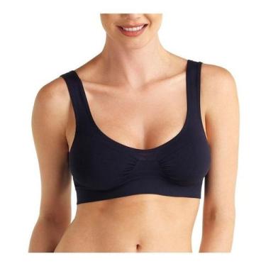 Imagem de Top Sem Costura Poliamida Antimicrobial Lupo Loba, G (44a46), Preto