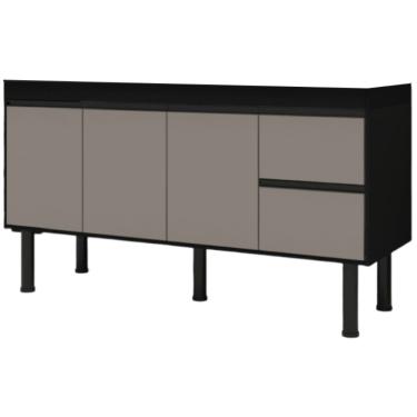 Imagem de Gabinete Madeira Color 1,94 M Preto/ouro - 298 - Primatto