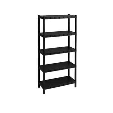Imagem de Estante Organizadora Multiuso com 5 Prateleiras de Plástico | Estante Modular para Cozinha Quarto Escritório(5 Prateleiras Preto)