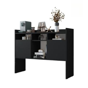 Imagem de Buffet Aparador Moderno com Portas e Nichos Organização para Sala de Jantar, Cantinho do Café,Ideal para Famílias(Preto)