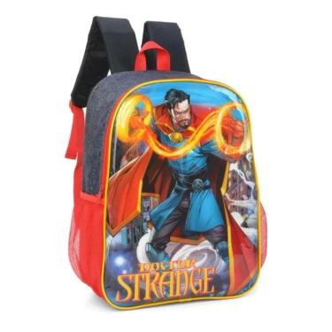 Imagem de Mochila de Costas Doutor Estranho para Meninos Resistente Reforçada Bolsos para Garrafinhas - Doutor Estranho - Luxcel