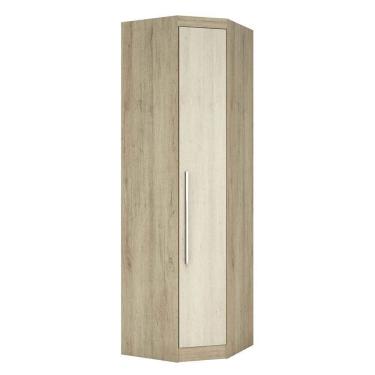 Imagem de Guarda Roupa 70Cm Canto Oblíquo 1 Porta 3 Prateleiras Master Luciane Móveis