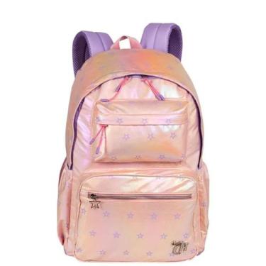 Imagem de Mochila Grande Capricho Estrela Rainbow Sestini Rosa