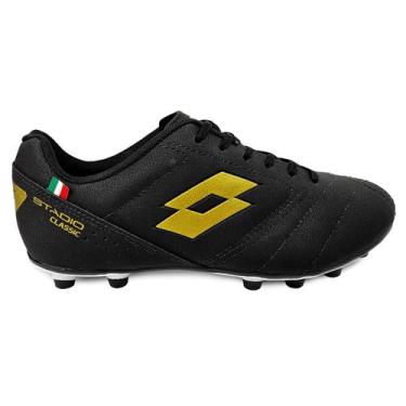 Imagem de Chuteira Campo Lotto Stadio Classic Preto Conforto Original, Preto, 39